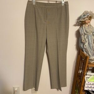 Business blue patterned tan pants